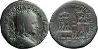 Ancient Roman Sestertius Caracalla Adlocutio Mule. Sestertius -