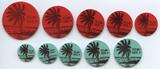 Keeling Cocos Island 1, 5, 10, 25, 50 Cents + 1,2,5, 10, 25 Rupees M#05 - Kompletter Satz Keeling Cocos Inseln 1968 Kunststoff-Token Vorzüglich bis stempelfrisch