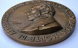 Italien Republik Große Bronzemedaille 1973 M#0301 - Alessandro Manzoni - Messa di Requiem di G. Verdi - Arena di Verona Vorzüglich - Unzirkuliert, kleines Loch am Kopf