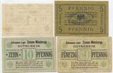 Deutsches Reich Brandenburg 1, 5, 10, 50 Pfennig Gutschein nd. 1914 GB465 - Zossen-Weinberge - Kriegsgefangenenlager PoW Camp Bank Paper Money Gebrauchte Erhaltung, gestempelt