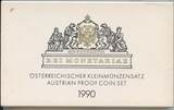 Österreich Offizieller Kursmünzensatz 1990 GN1059 - Original KMS Proof Coin Mint Set Austria Polierte Platte in Original Box