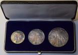 Österreich Silbermedailllen Lot 3 Stück 1976 GN664 - Drei tolle Silbermedaillen Olympiade Innsbruck Unzirkuliert in original Box