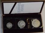 Griechenland 100,250,500 Drachmai Silber Set 1982 GN470g - Pan-European Games Olympia Greece Unzirkuiert in Original Box
