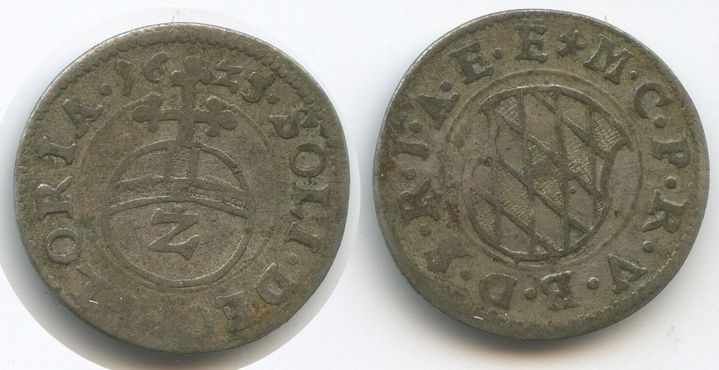 Bayern München 1/2 Batzen (2 Kreuzer) 1625 H1253 - Maximilian I. 1598 ...