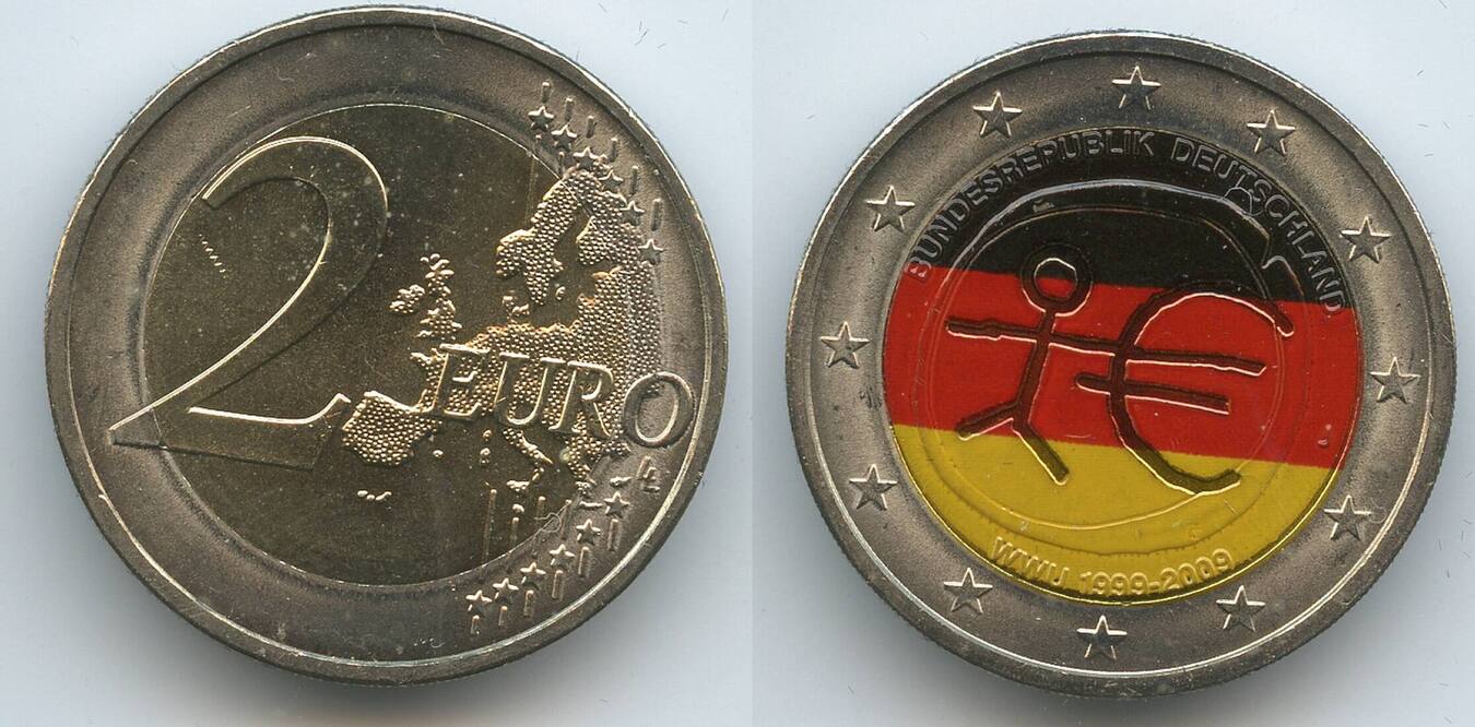 2 Euro Münze Bundesrepublik Deutschland 1999 Bis 2009 Wert Deutschland Bundesrepublik 2 Euro 2009 J G10092 - WWU Währungsunion
