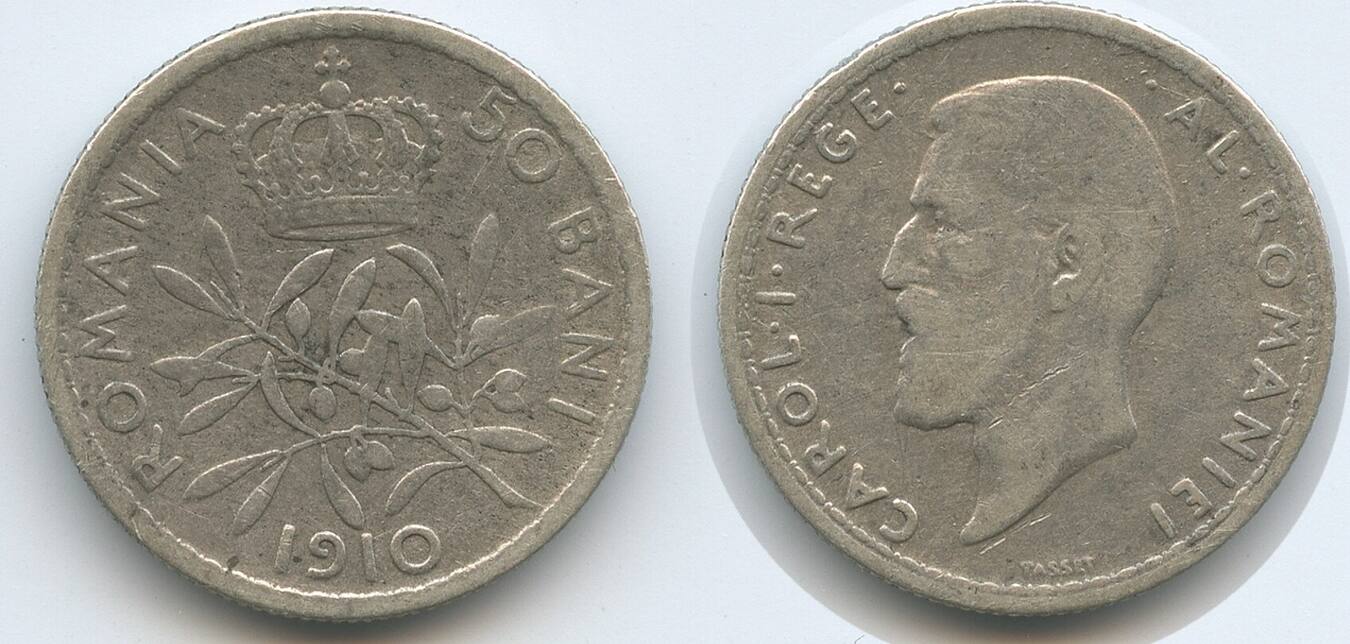 Rumänien 50 Bani 1910 G7675 - Carol I. 1866-1914 Romania Sehr schön