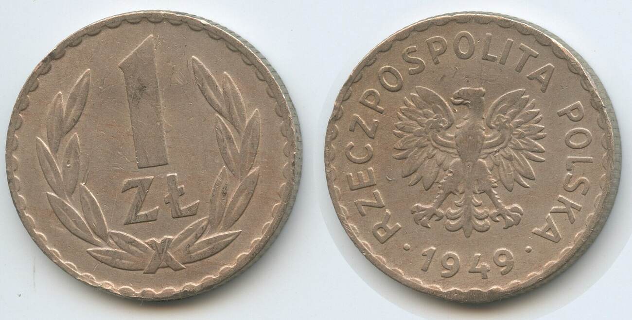 1 Zloty Kupfer Nickel 1949 G11639 Poland Polska Polen Sehr Sch n MA 
