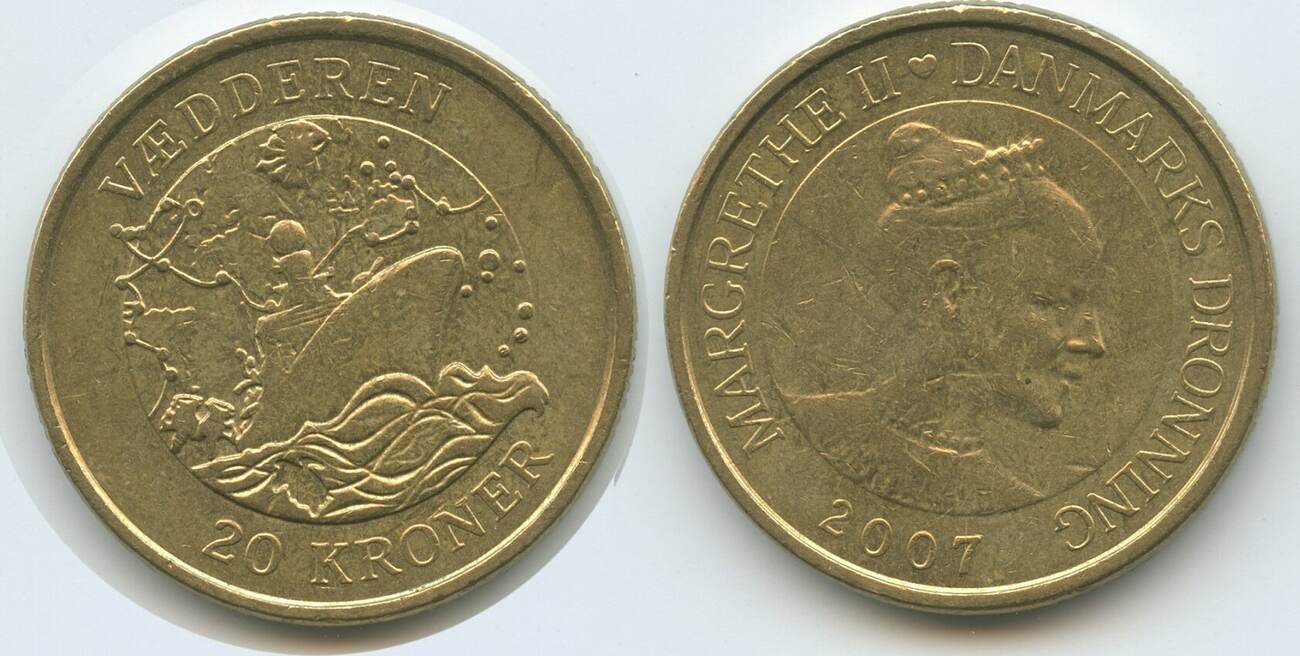 D nemark 20 Kroner 2007 G2493 Danish Ships Series V dderen d-nemark-20-kroner-2007-g2493-danish-ships-series-v-dderen