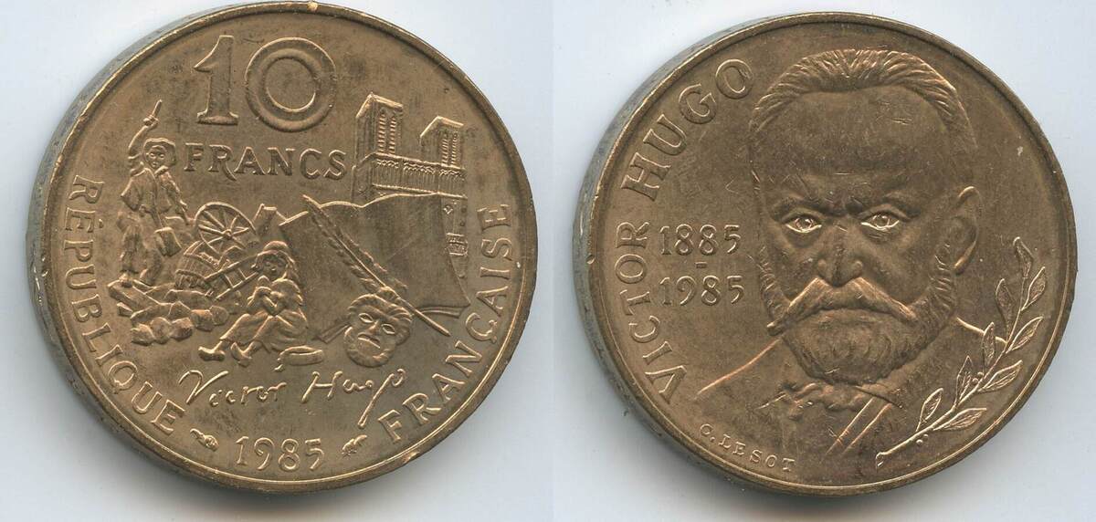 Frankreich 10 Francs 1985 G9211 100th Anniversary of the Death of