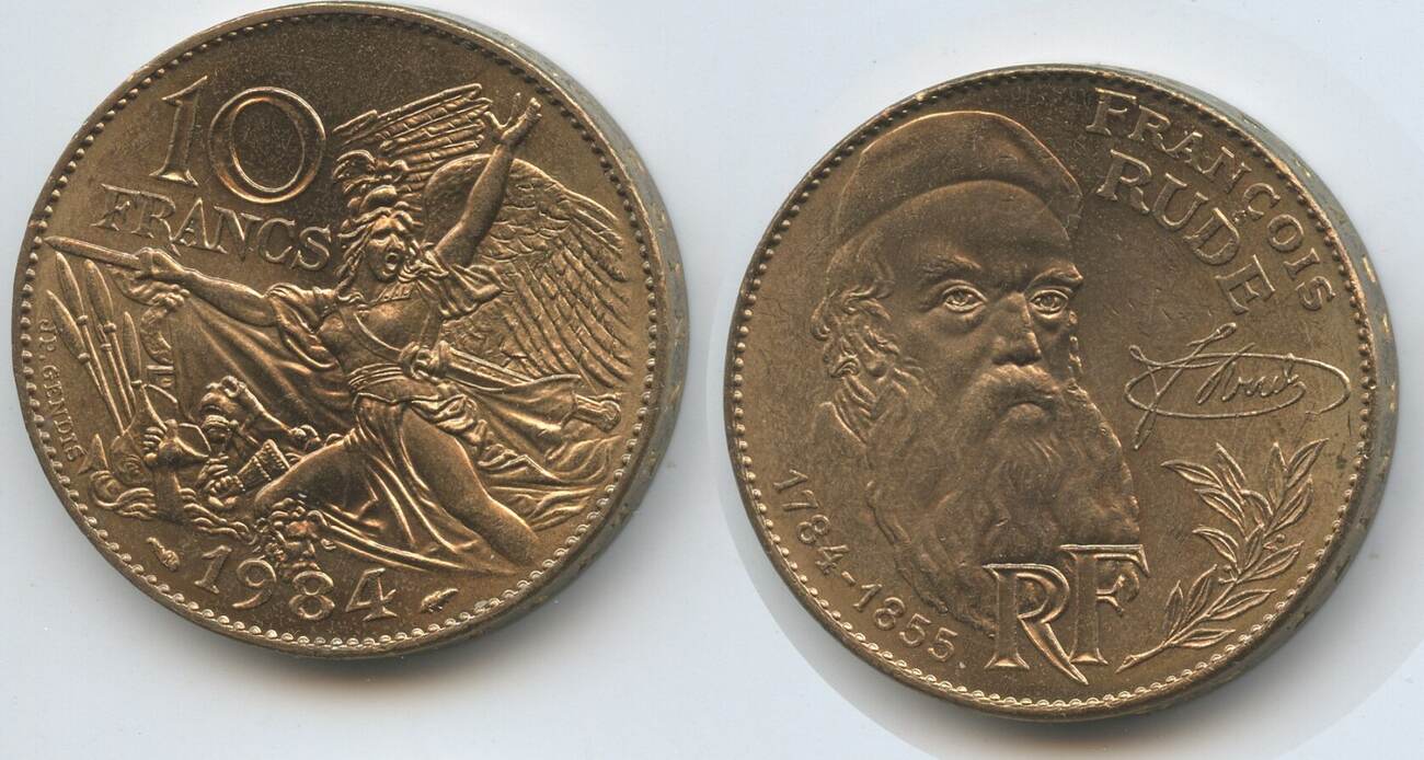 Pièce De Monnaie Française – 10 Francs François RUDE 1984 République Française