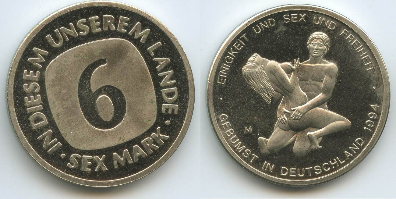 Medaille 6 Mark Gy508 Sex Mark Erotik Liebe Gebumst In Deutschland 1994 Fast Unzirkuliert 2769