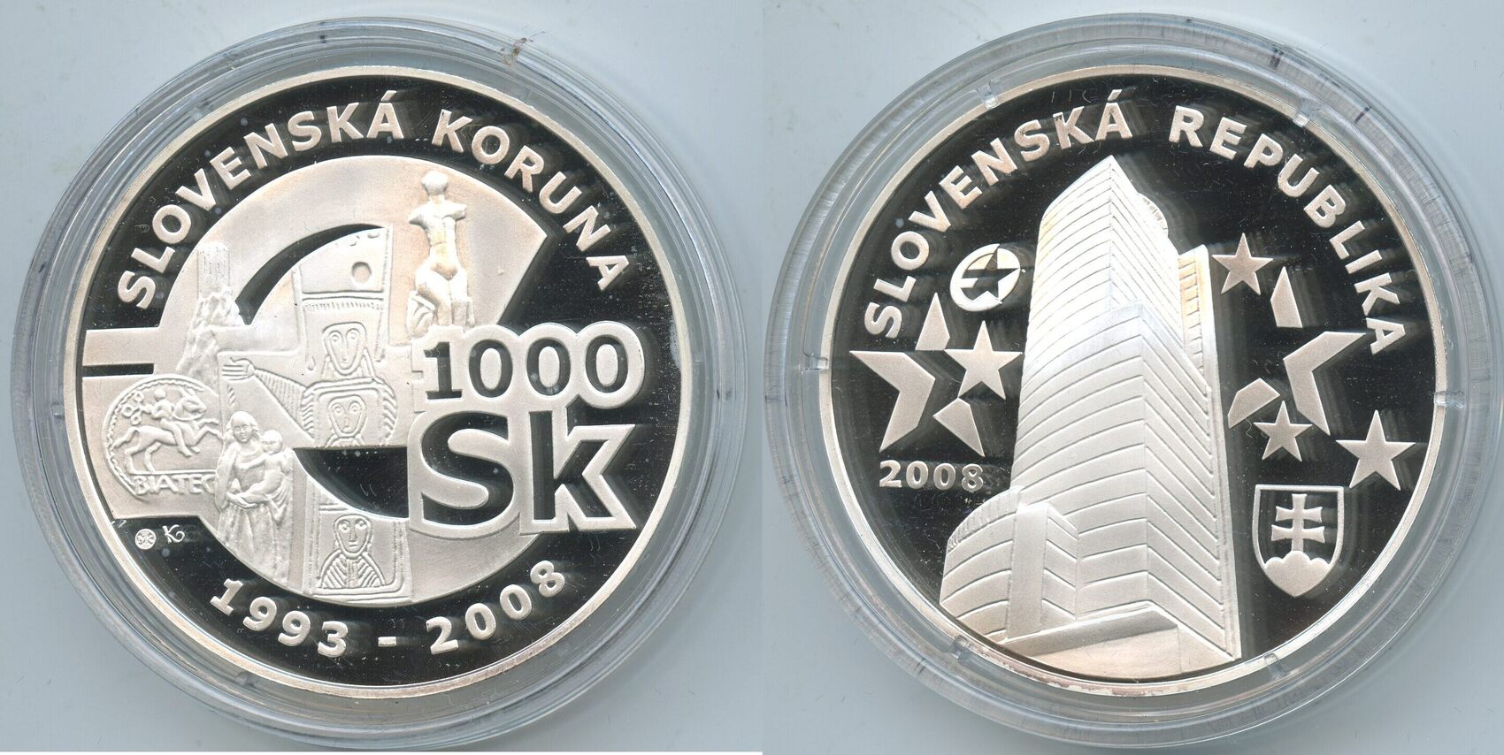 Slowakei 1000 Korun 2 Unzen Silber 2008 GN530 Farewell To The slowakei-1000-korun-2-unzen-silber-2008-gn530-farewell-to-the