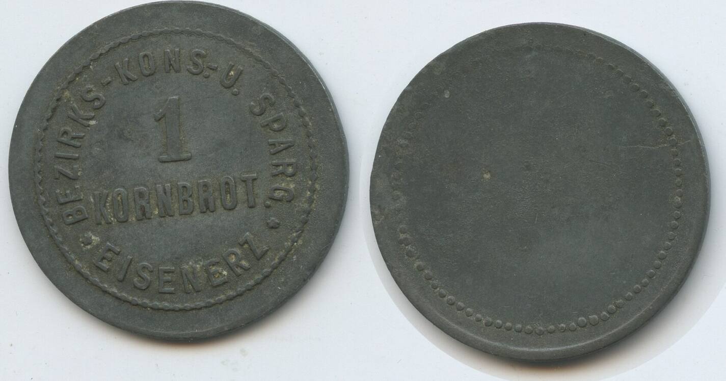 Österreich Steiermark 1 Kornbrot Wertmarke Jeton Brotmarke Bread Token ...
