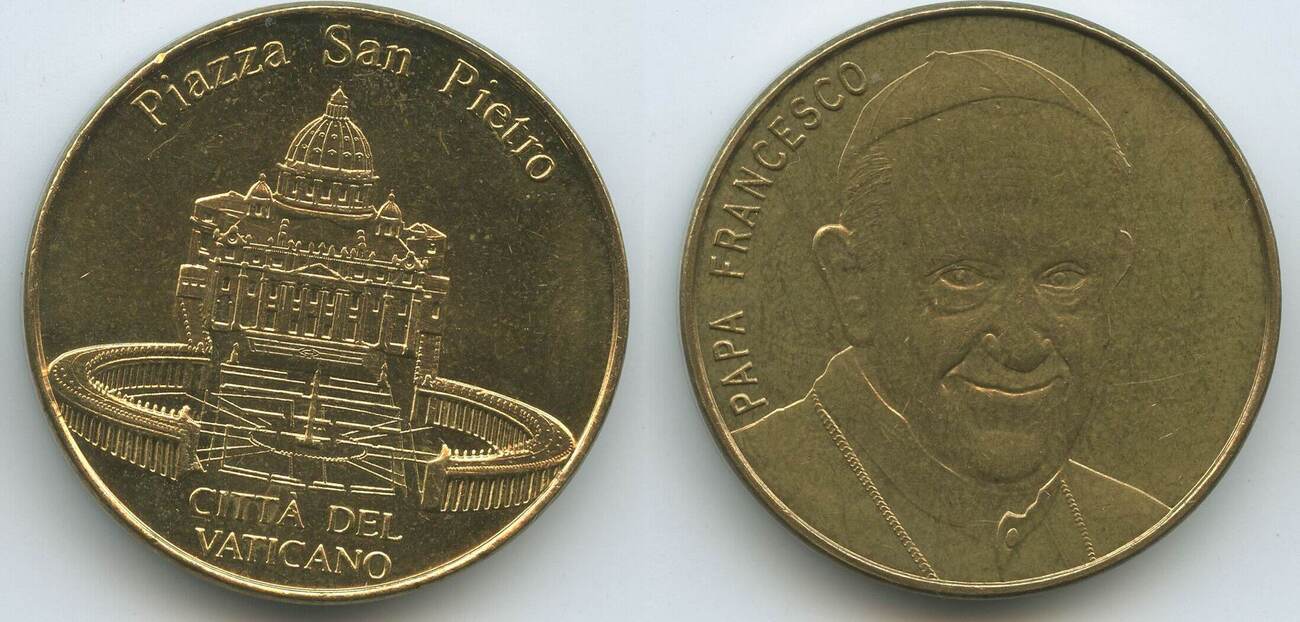 Vatikan Italien Kirchenstaat Rom Medaille M Piazza San Pietro Roma Papa Francesco