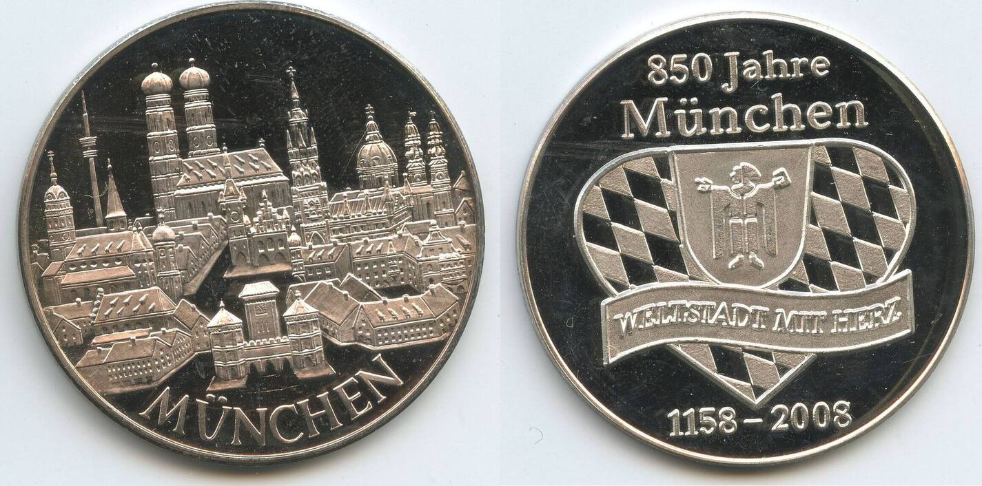 Deutschland Bundesrepublik Bayern Silbermedaille 2008 GX234 850 Jahre