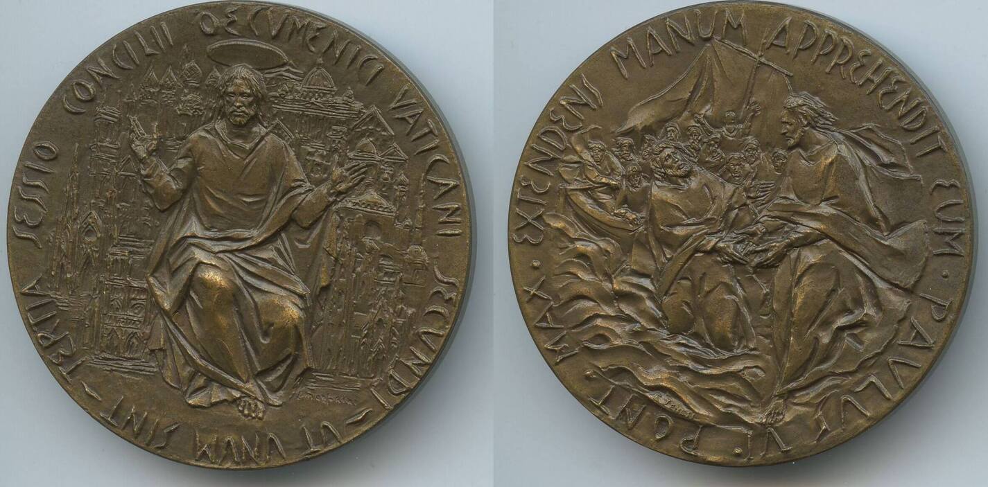 Vatikan Italien Kirchenstaat Bronzemedaille Nd M Vatikanischen Konzil Papst Paul Vi