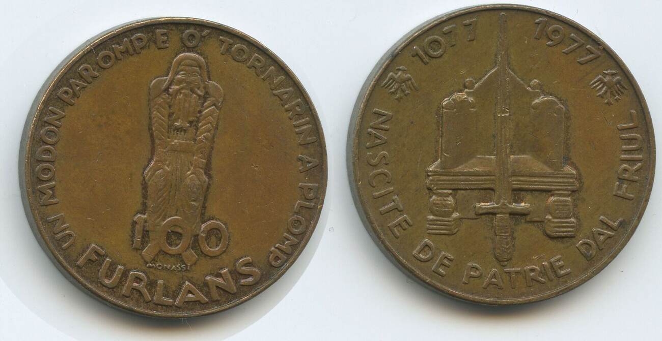 Italien Friaul FriuliVenezia Giulia 100 Furlans 1977 G16313 Lombard