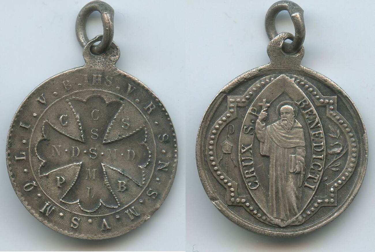 Religiöse Medaille Benediktusmedaille Wallfahrtsmedaille nd. M3954