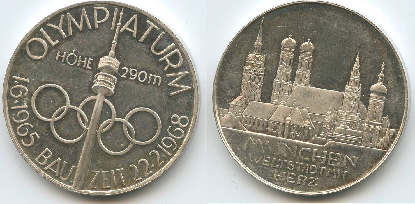 Deutschland Bundesrepublik Bayern Stadt München Silbermedaille M3119