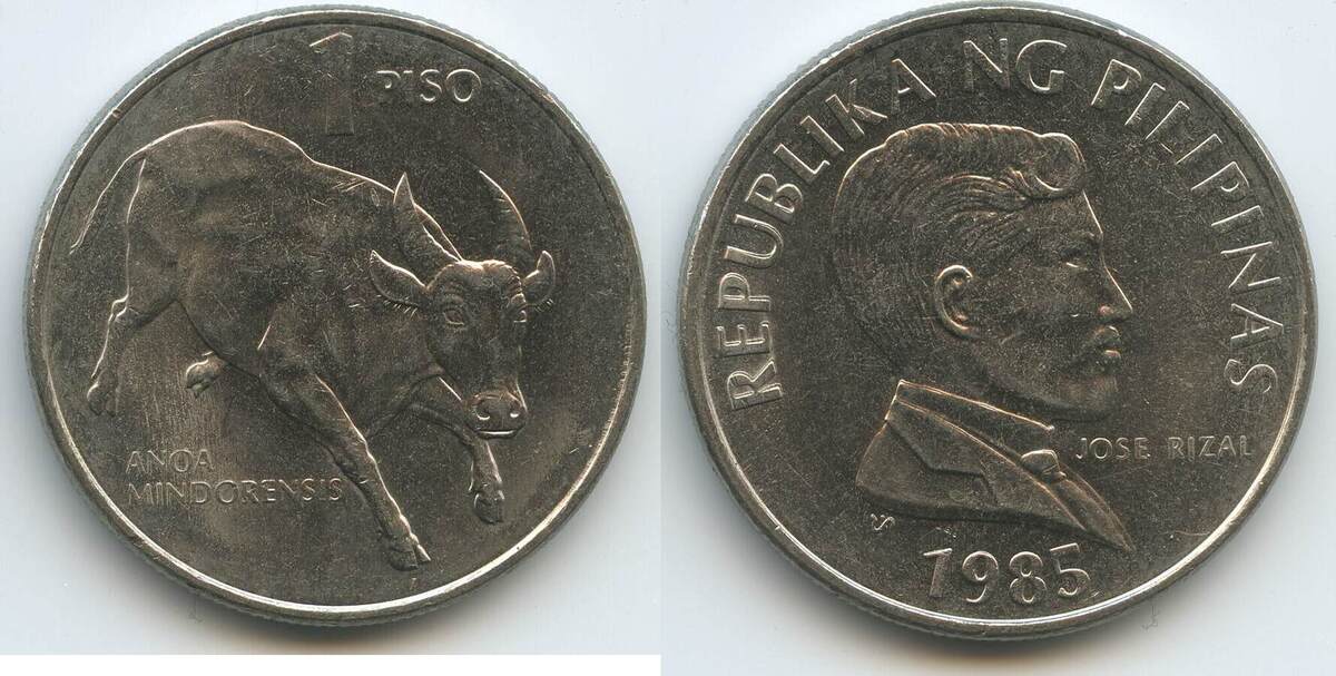 Philippinen 1 Piso 1985 G6121 Tamaraw B ffel Dr Jos Protasio philippinen-1-piso-1985-g6121-tamaraw-b-ffel-dr-jos-protasio