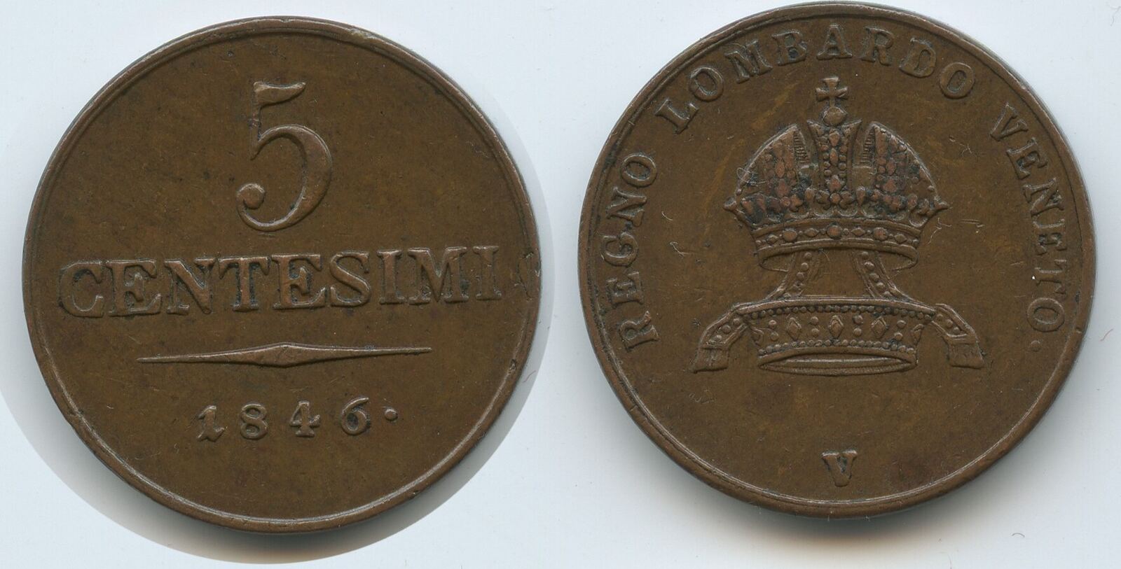 Italien Lombardei 3 Centesimi 1846 V G5433 Kingdom of