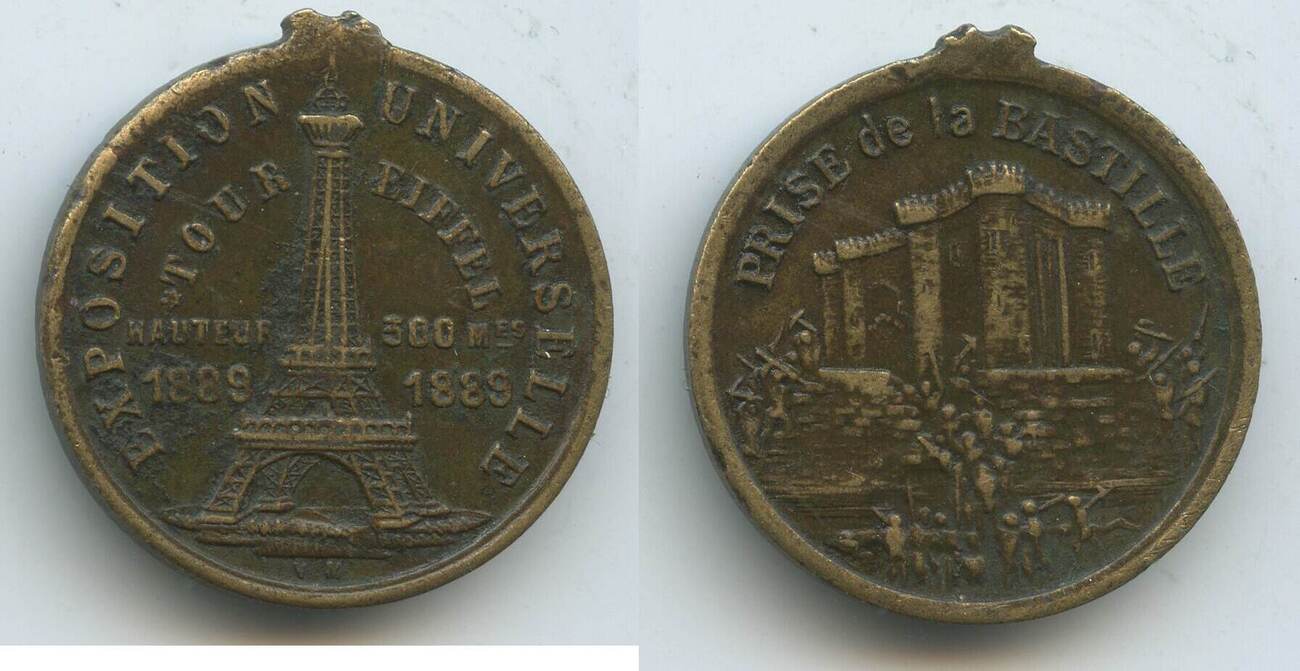 RARE MÉDAILLE CUIVRE prise de la Bastille le donjon de Vincenne 1789