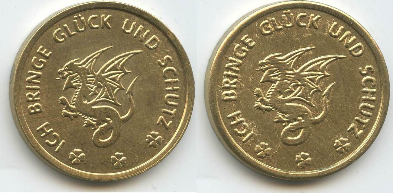Glücksmünze Mit Mythischen Tieren – Drache, Tiger, Schildkröte, 4,5 Cm Durchmesser, Metalllegierung, Feng-Shui-Deko
