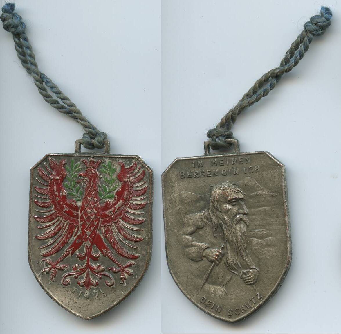 Insigne Médaille ULLR Tyrol Ski Montagne – « In Bergen Bin Ich Dein Schutz », Allemagne 1920