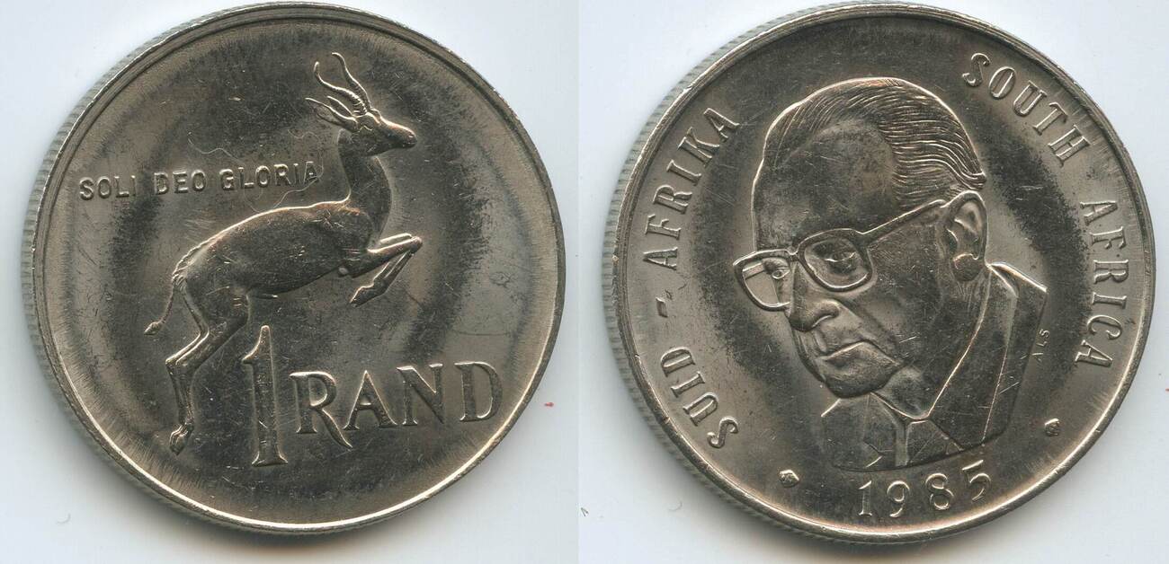 Südafrika 1 Rand 1985 G9542 - Marais Viljoen's presidency - Republic of ...