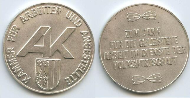 Österreich Oberösterreich Medaille Arbeiterkammer AK Nd. M#6941 - Zum ...