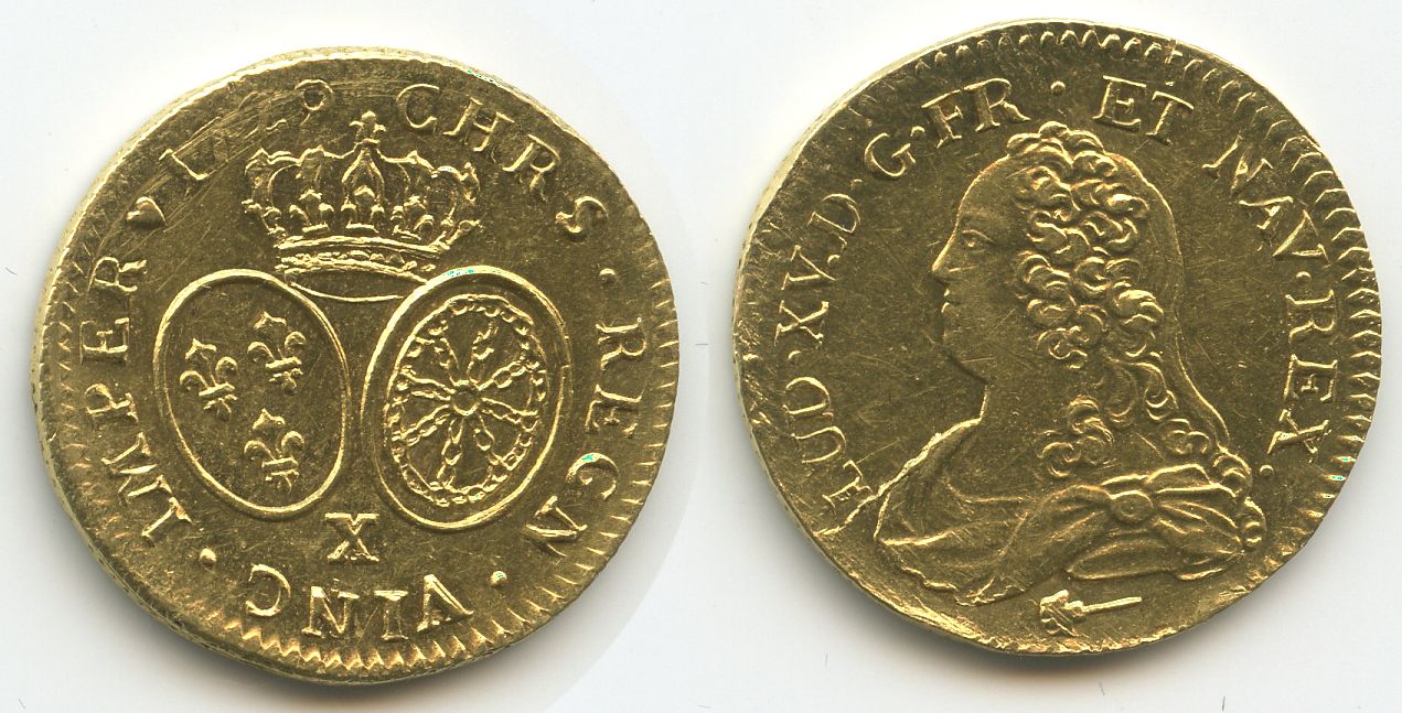 Louis dor Gold 1729 X M5441 Frankreich 1 Louis dor 1729 Gold Amiens