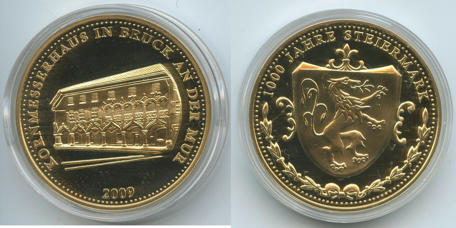 Silbermedaille 2009 GN1572 Kornmesserhaus Bruck an der Mur 1000 Jahre ...