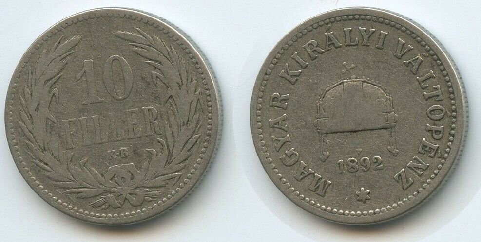 Ungarn 10 Filler 1892 KB Kremnitz G5548 Joseph I 1848 1916 Hungary 