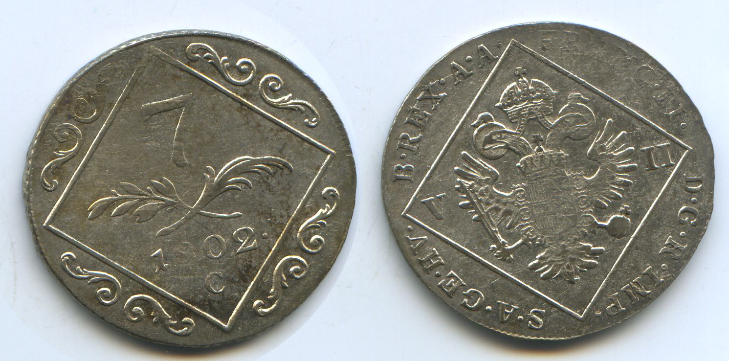 RDR Österreich Böhmen 7 Kreuzer 1802 C Prag M#3055 - Prag Böhmen, Franz ...