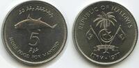 5 Rufiyaa GS334 - Malediven AH1397-1977 KM#55 Bonito Fish FAO UNC Maldive Island -