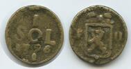 Luxemburg Belagerung 1 Sol M#3285 - Luxemburg Belagerung 1 Sol 1795 KM#19 Siege Coinage Franz II. RAR