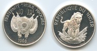 Niger 10 Francs M#3622 - Niger 10 Francs 1968 Löwe