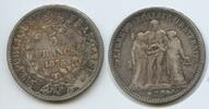 Frankreich 5 Francs Silber M#8127 - Herkules Hercules Group France Liberty Equality Fraternity -