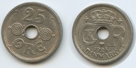 Dänemark 25 Öre M#3117 Dänemark 25 Öre 1924 HCN GJ KM#823.1 TOP Christian X.1912-1947 Denmark