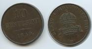 Österreich Lombardei Italien 10 Centesimi M#3266 Österreich Lombardei 10 Centesimi 1849 M Mailand C#28 SEHR RAR Italien