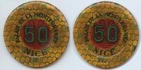 50 Francs M572 - Spielmarke Casino Nizza Palais de la Méditerranée Wertmarke -