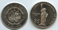 Liberia 5 Dollars M#5003 Liberty New York 1886 Freiheitsstatue