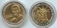 GY560 - Bimetallmedaille USA Ronald Reagan President 1981-1989 -