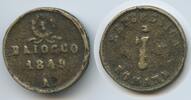 Italien Roman Republic Ancona 1 Baiocco M#3022 Pius IX.1846-1878 Bronzeguss