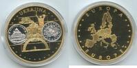 Medaille GY793 - Ukraine EUROPA Goldauflage Ukrajina -