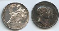 Österreich Habsburg Silbermedaille Vermählung Prinzessin Carolina Augusta von Bayern mit Franz II.1792-1835
