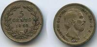 5 Cents G14522 Niederlande Silber KM#91 Wilhelm III.1849-1890 Netherlands -