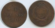 Sachsen-Albertinische Linie 4 Pfennig G6923 - Friedrich August I. 1806-1827 -