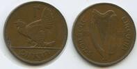 Penny 1935 G6421 - Irland One  TOP KM#3 Henne mit Küken Ireland Éire