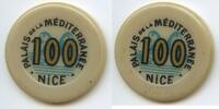100 Francs GX100 - Spielmarke Nice Casino Nizza Palais de la Méditerranée Jeton -